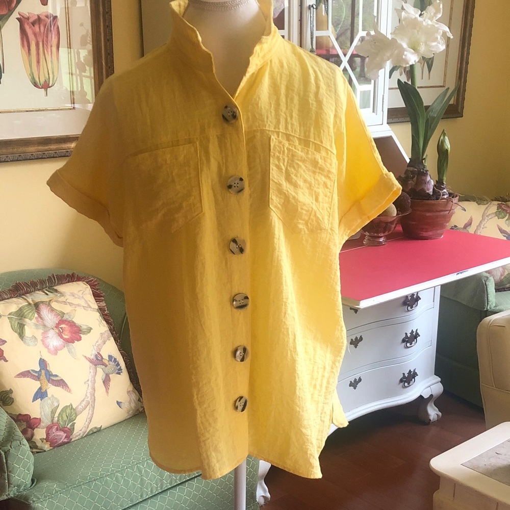 John Mark Beautiful Yellow Size M tunic/blouse